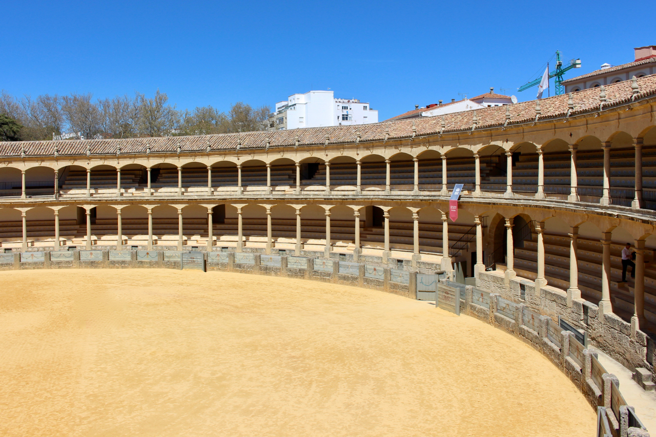 Ein Blick in die Stierkampfarena von Ronda