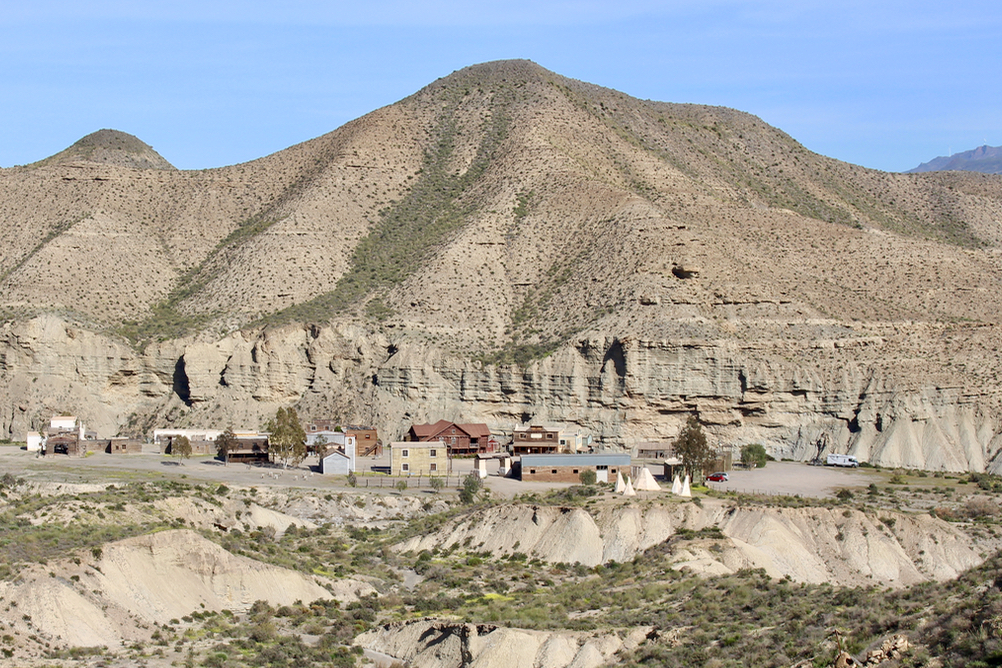 Wildwest-Dorf Western Leone in der Wüste von Tabernas